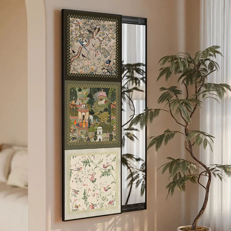 Medieval style can block mirrors Close push-pull hidden full-body mirrors Invisible full-length mirrors Murals Home concealment