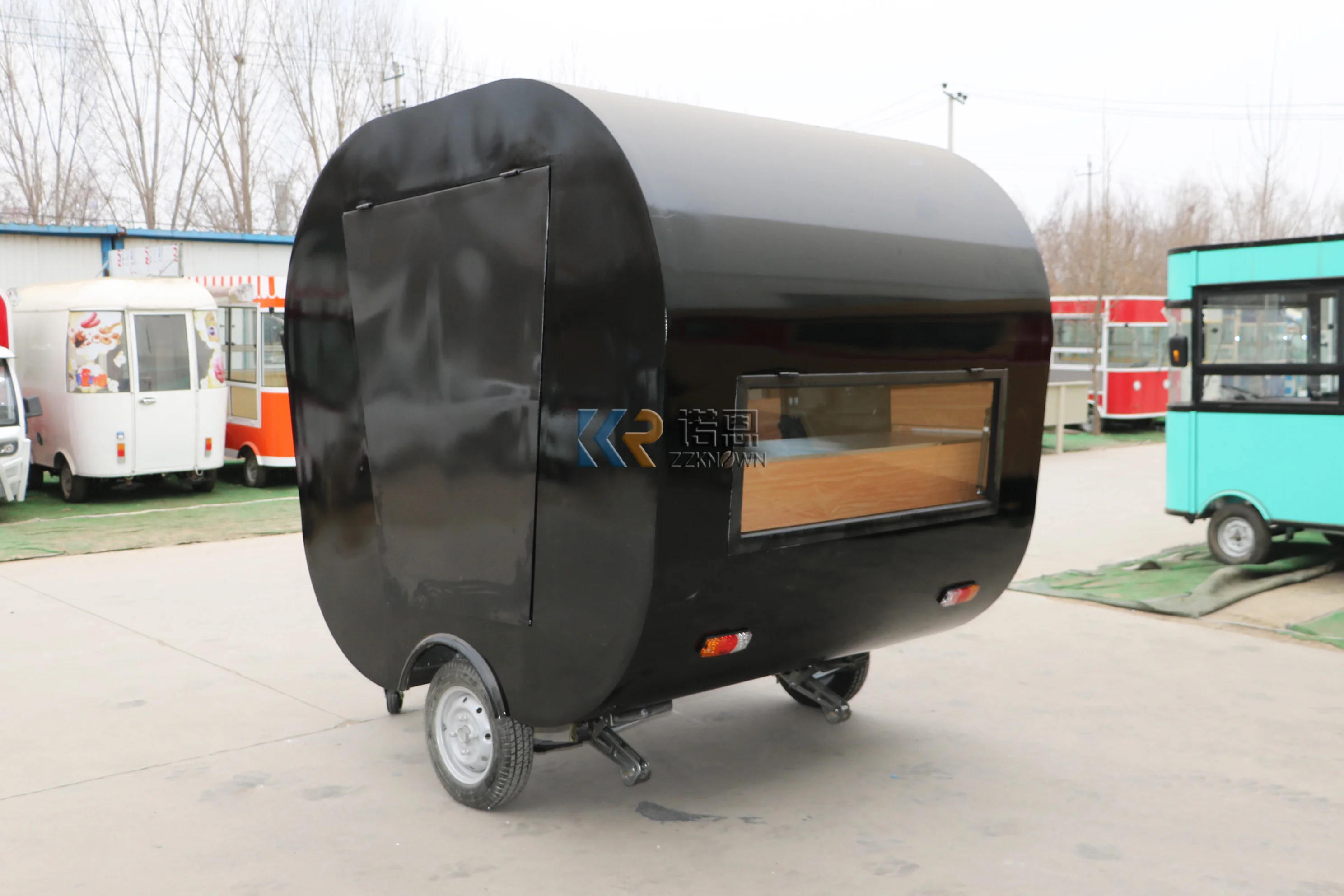 2.2M Mini Mobile dapur Makanan Cepat Trailer standar Usa kopi luar ruangan keranjang kios jus makanan ringan mesin makanan truk untuk dijual