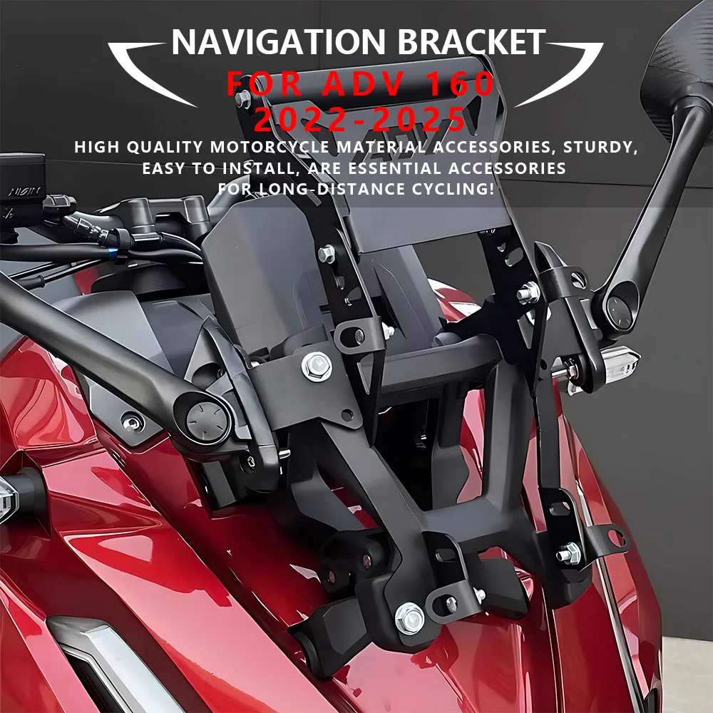 

MTKRACING для HONDA ADV 160 2022-2025, лобовое стекло мотоцикла, передний кронштейн, регулируемый навигационный держатель, аксессуары