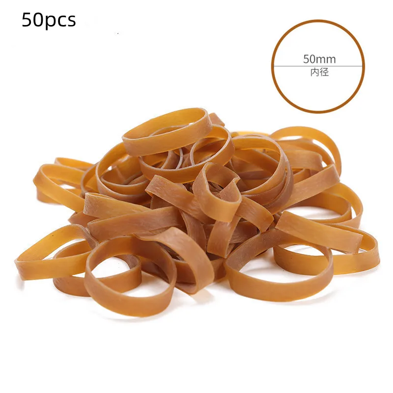 50*8mm Elastic Rubber Bands Fasteners Used for Office School Stationery Supplies Stretchable Sturdy Rubber Elastics Bands