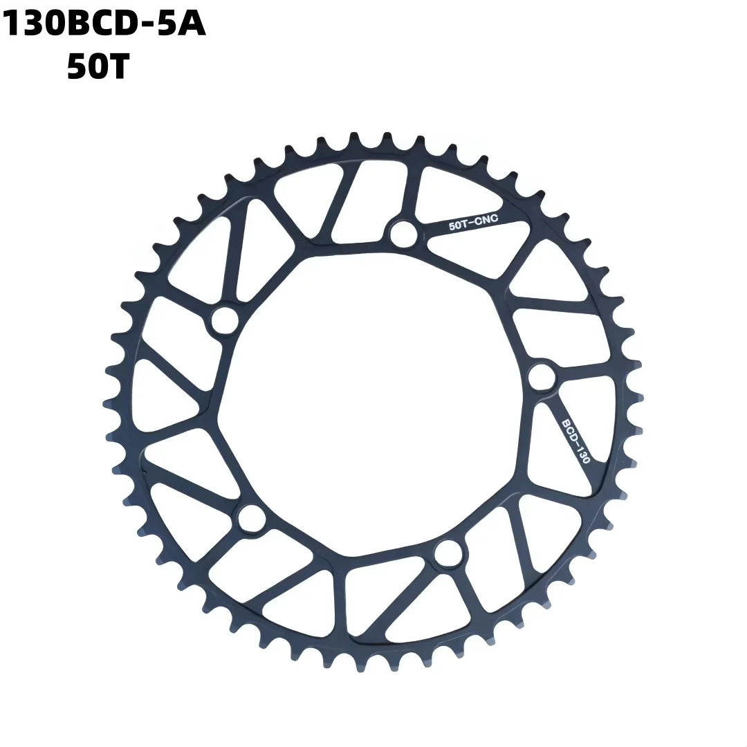 GUSTAVO 130BCD Ultraleichtes Fahrradkettenblatt Narrow Wide Stars 46/48/50/52T Kettenrad für Rennrad und Faltrad – Detail 7
