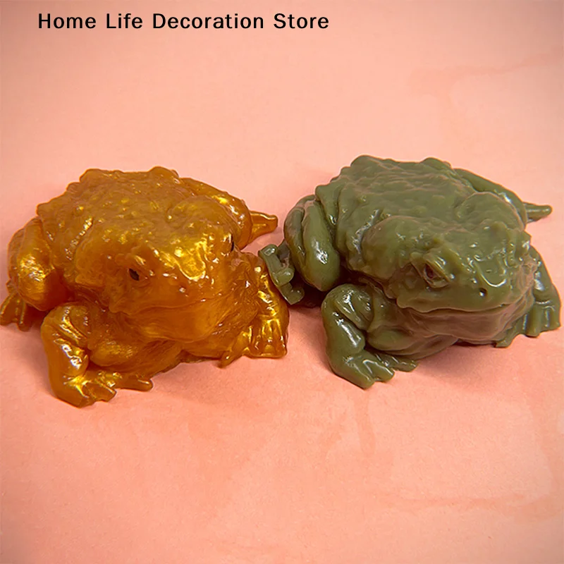1/2pcs Funny Toad Frog Squishy Toys Stress Relief Prank Toys For Kids Funny Meme Party Birthday Gifts Child Frog Squeezing Toy - view 3