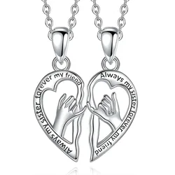Best-selling fashion 925 silver classic love pendant suitable for lovers sisters personality female jewelry gifts two sets