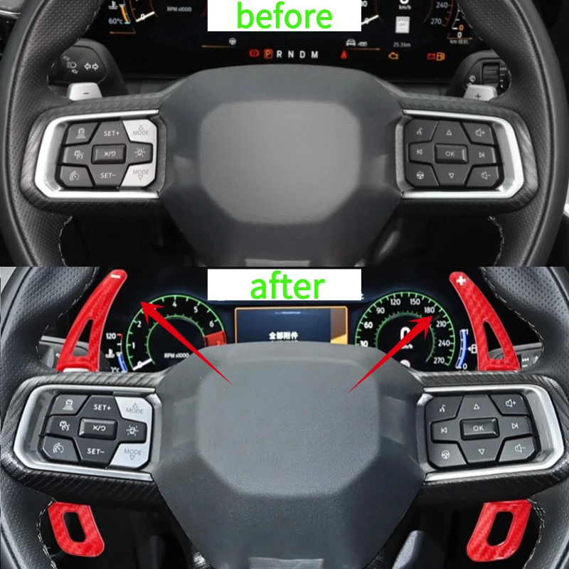 

Car Steering Wheel Paddle Shifter Cover For Ford Mustang GT Dark Horse EcoBoost 2024 2025 2026 ABS Trim Accessories