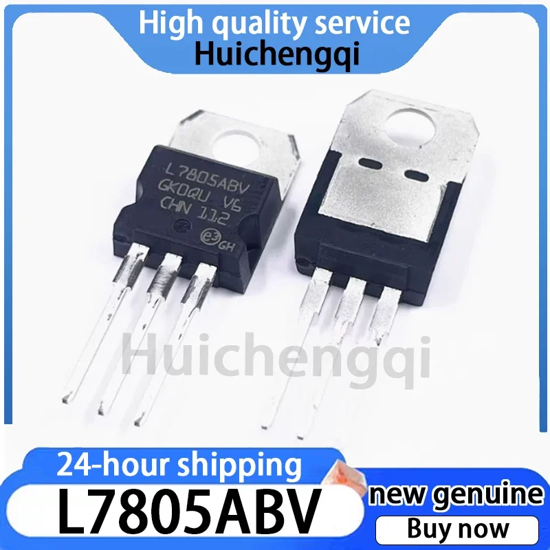 10PCS Genuine Direct Insertion L7805ABV TO-220 Linear Regulator Chip 5V Industrial Grade