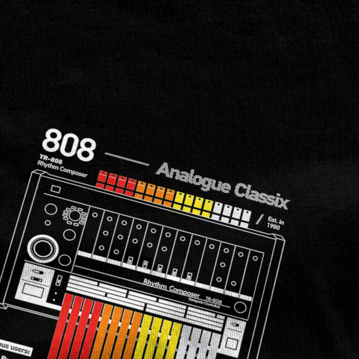 Men Women T Shirt Roland TR-808 TR 808 Musical T Shirt Fashion Pure Cotton Vintage Classic O-Neck T Shirt Large Size T Shirt