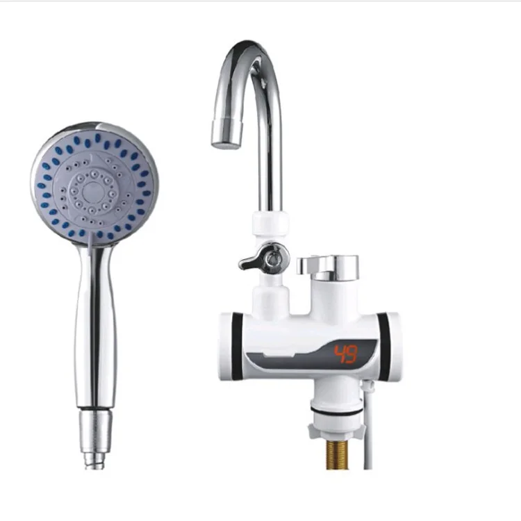 インスタントタンクレス電気温水ヒーター蛇口キッチンインスタント加熱水道給湯器 LED EU プラグ付き