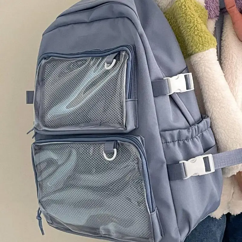 1 Stück Neuer Transparenter Rucksack Japanischer Kawaii Itabag Damen Großer Kapazität Ita Rucksack Schultaschen für Studentinnen JK – Detail 2