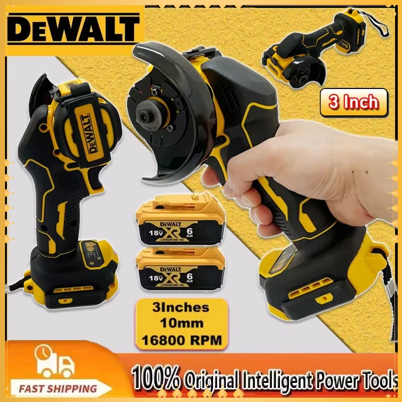 

Угловая шлифовальная машина DEWALT 3 дюйма, беспроводная, для полировки и шлифовки, электрический инструмент для резки, совместим с аккумуляторами Dewalt 18V 20V