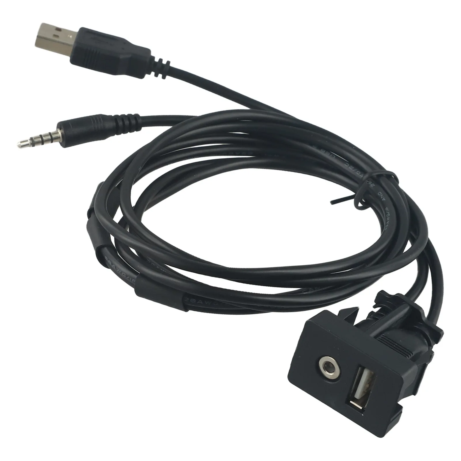 Car Accessories AUX Socket Car Dashboard Installation ABS Material Control Panel High-speed Data Transmission Brand New