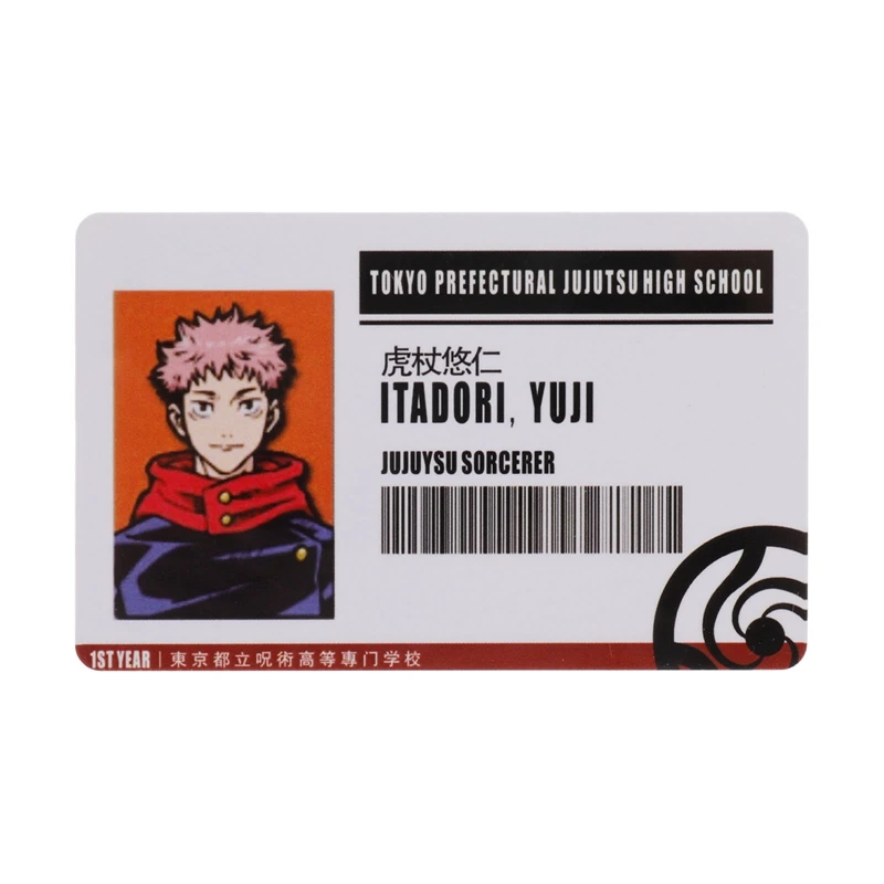 Japanese Anime Jujutsu Kaisen Figures YUJI Megumi Gojo Yuta Student ID Card Animation PVC Name Cards For Fans Gift Cosplay