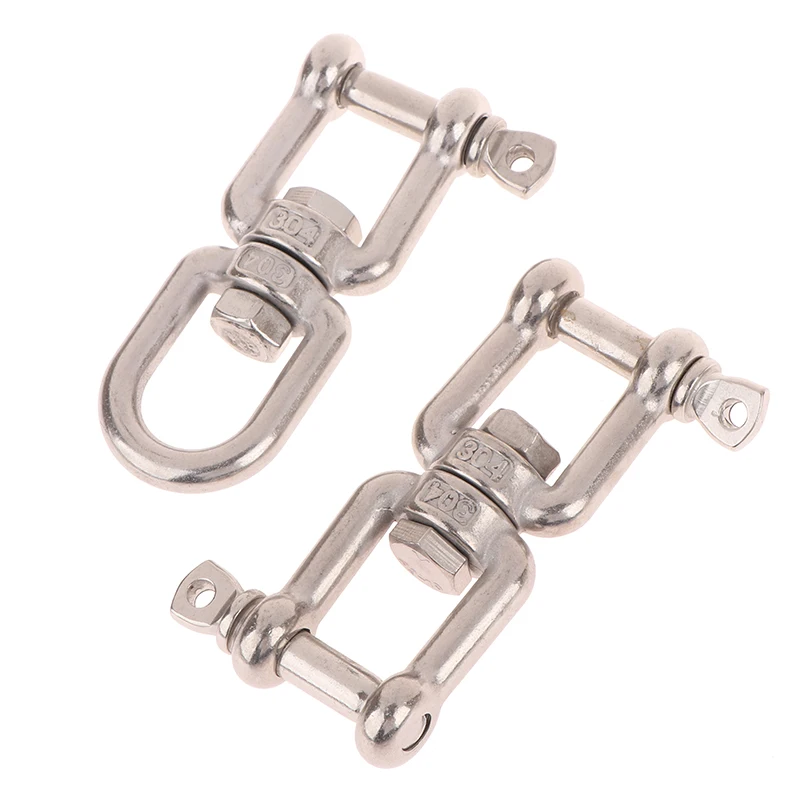 1Pc Swing Sand Bag Yoga Hammock 304 Stainless Steel Double Ended Swivel Hook Ring Connector For Hanging Chair