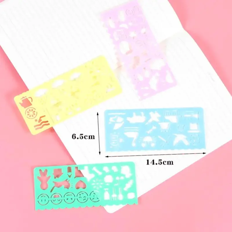 4PCS Kinder Zeichnung Spielzeug Malerei Vorlage Bord Kunststoff Lineal Kunst Handwerk Juguetes Lernen Zeichnen Pädagogisches Spielzeug Für Kinder Geschenk