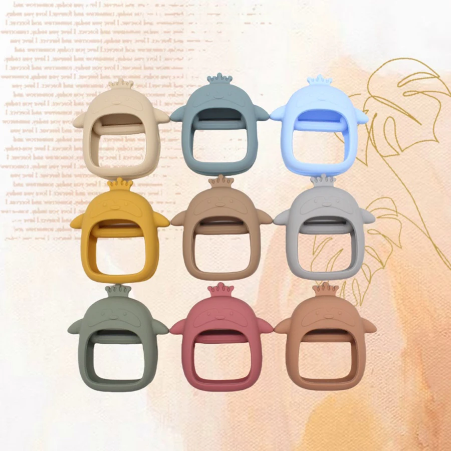 1/2 Piezas de Mordedores de Silicona para Bebés, Juego de Mordedores con Forma de Manos, Adecuado para la Dentición