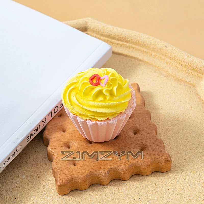 كرة حمام زيت عطري من ملح البحر مصنوع يدويًا ، كرة كيك إبداعية ، تحكم في الزيت وتقشيره ، 5 * *