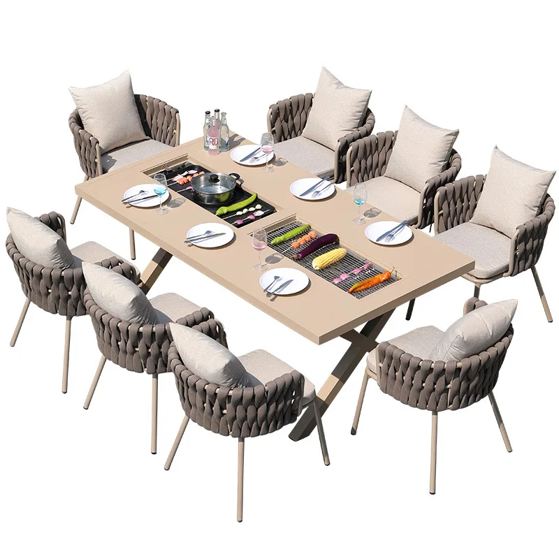 

Outdoor rattan chair, balcony casual dining chair, courtyard garden, barbecue table, homestay, open-air