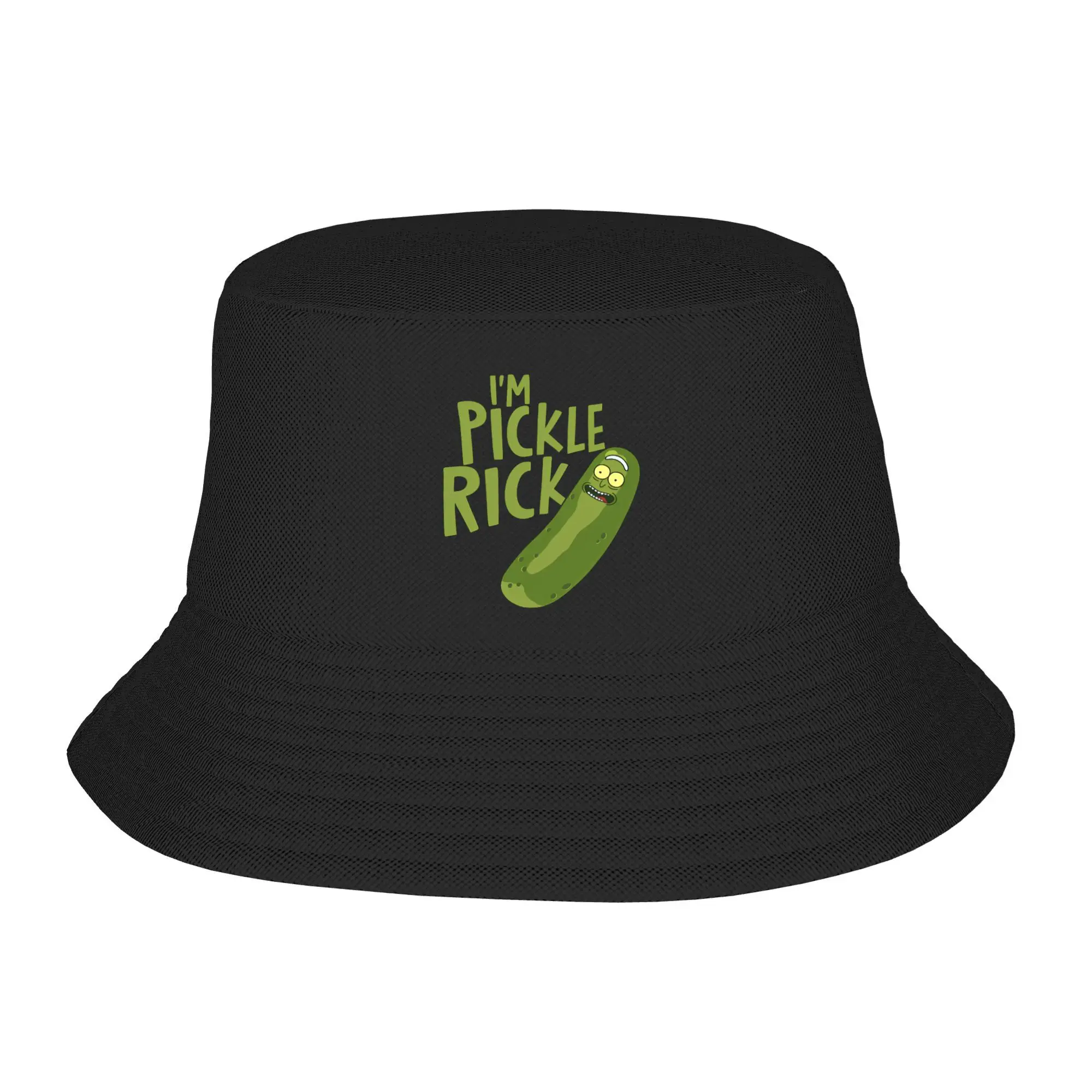 

I'm Pickle Rick Bucket Hat For Unisex Cool and Funny Morty Schwifty Joke Fisherman Hats Trendy Beach Caps Hawaii Sunscreen Hats