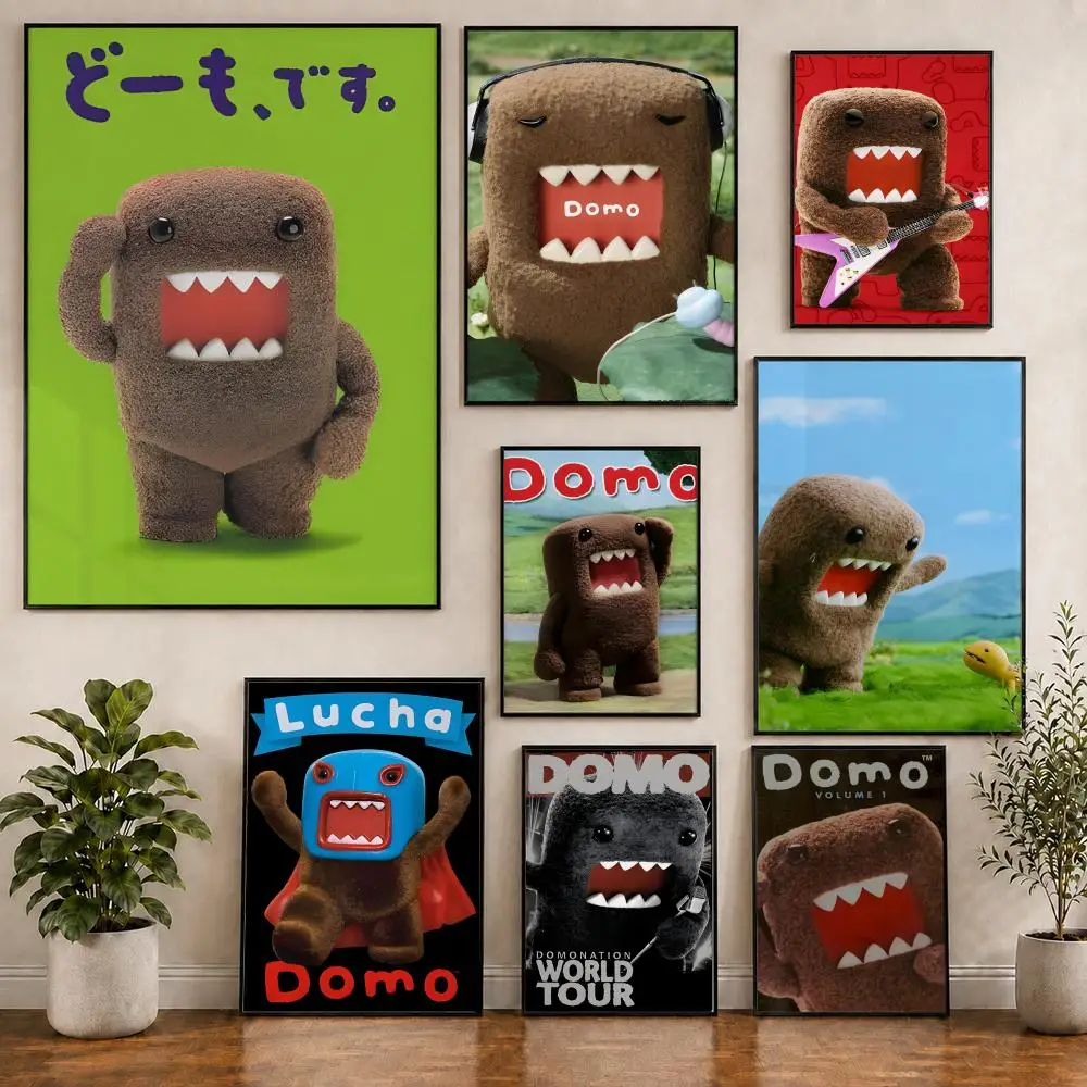 Mascot Character D-DOMO Kawaii Poster Pvc HD Peel and Stick Modern poster Home Office Living Room Dining Room Wall Decor
