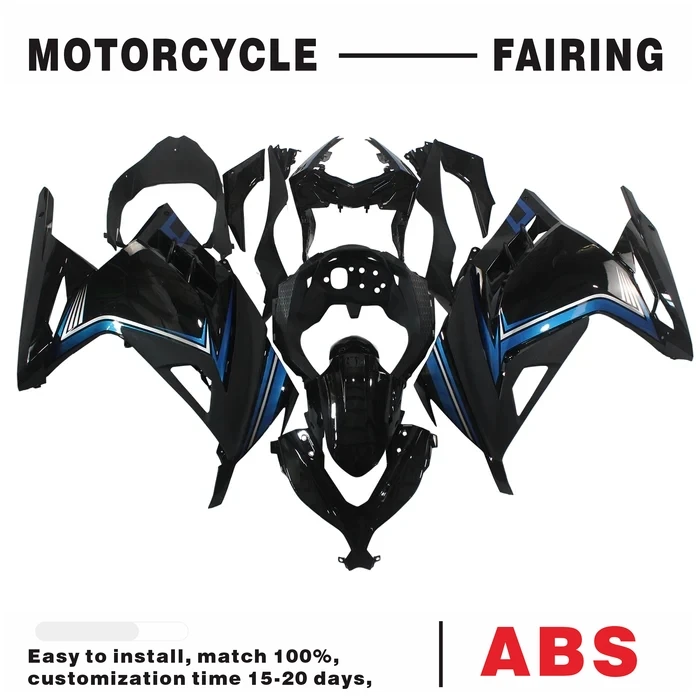 

ПОДХОДИТ ДЛЯ EX300/Ninja300 2013-2024 Синий Черный Комплект обтекателя
