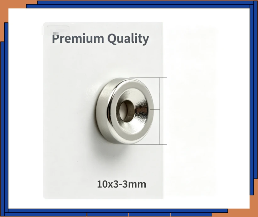 10x3-3mm Powerful NdFeB Round Countersunk Magnet N35 Super Strong Neodymium Magnet For DIY Handmade Home Decor Crafts