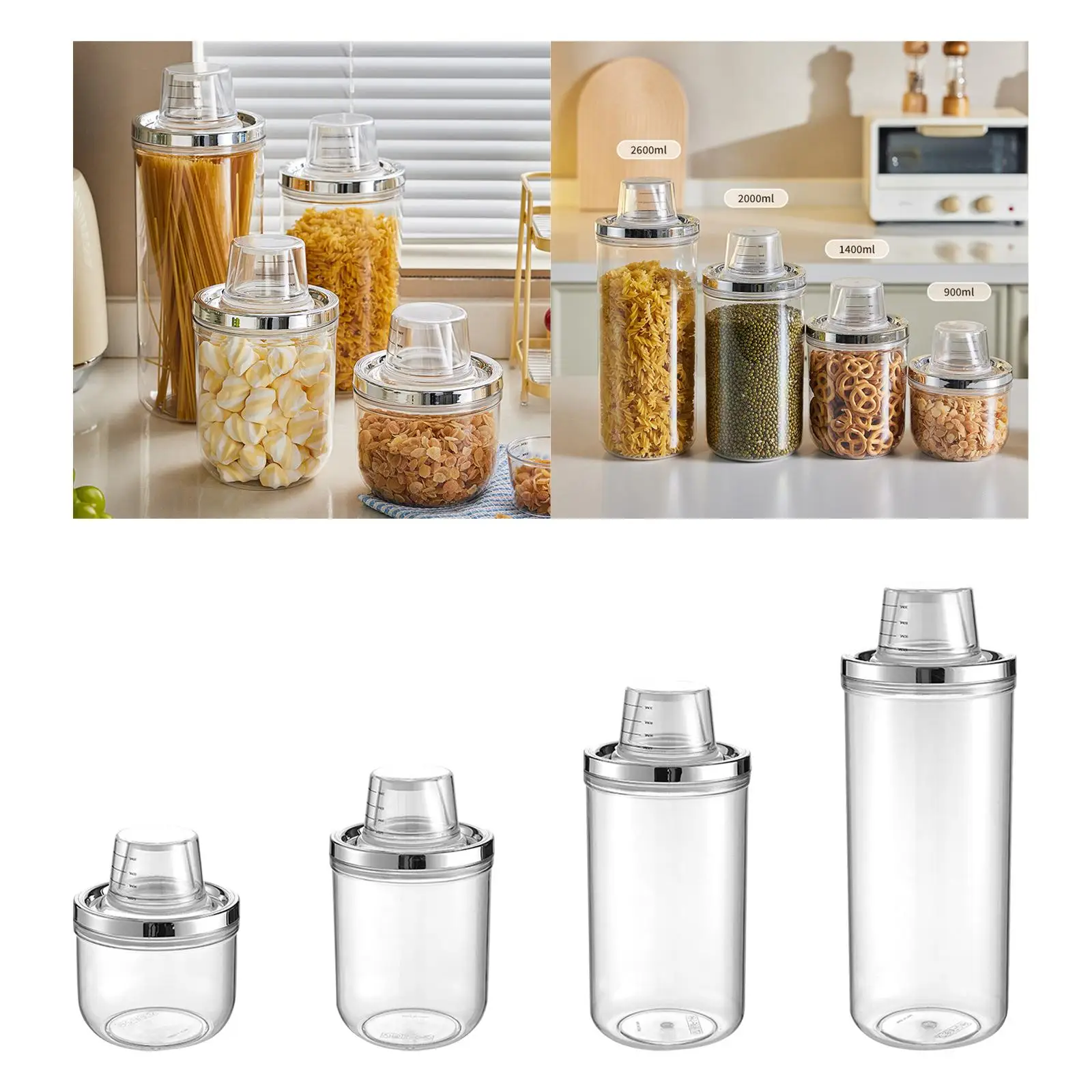 

Rice Container Pet Sealed Versatile Holder Storage Can for Tea Cabinet Home