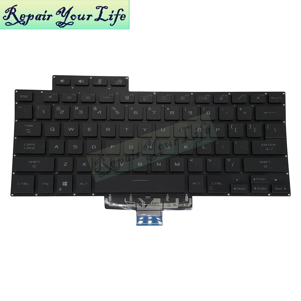 

US Russian Backlit Keyboard For ASUS ROG GU603 Zephyrus M16 GU603H GU603HE GU603HM GU603HR GU603Z GU603ZX United States Light