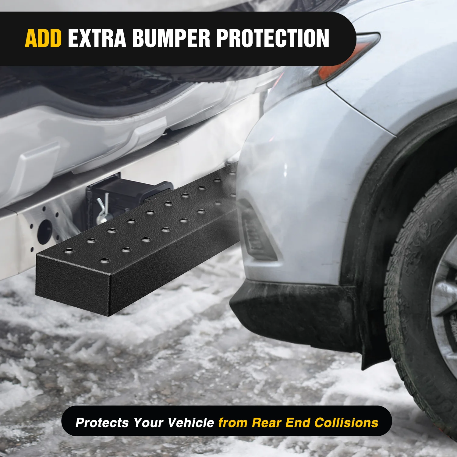 Nilight Hitch Step with 2" Hitch Receiver Rear Bumper Guard Protector 23.5 Inch with 5/8" Hitch Pin Clip Upgraded Textured Black Anti Slip Hitch Step Bar for Pickup Truck Car SUV view 5