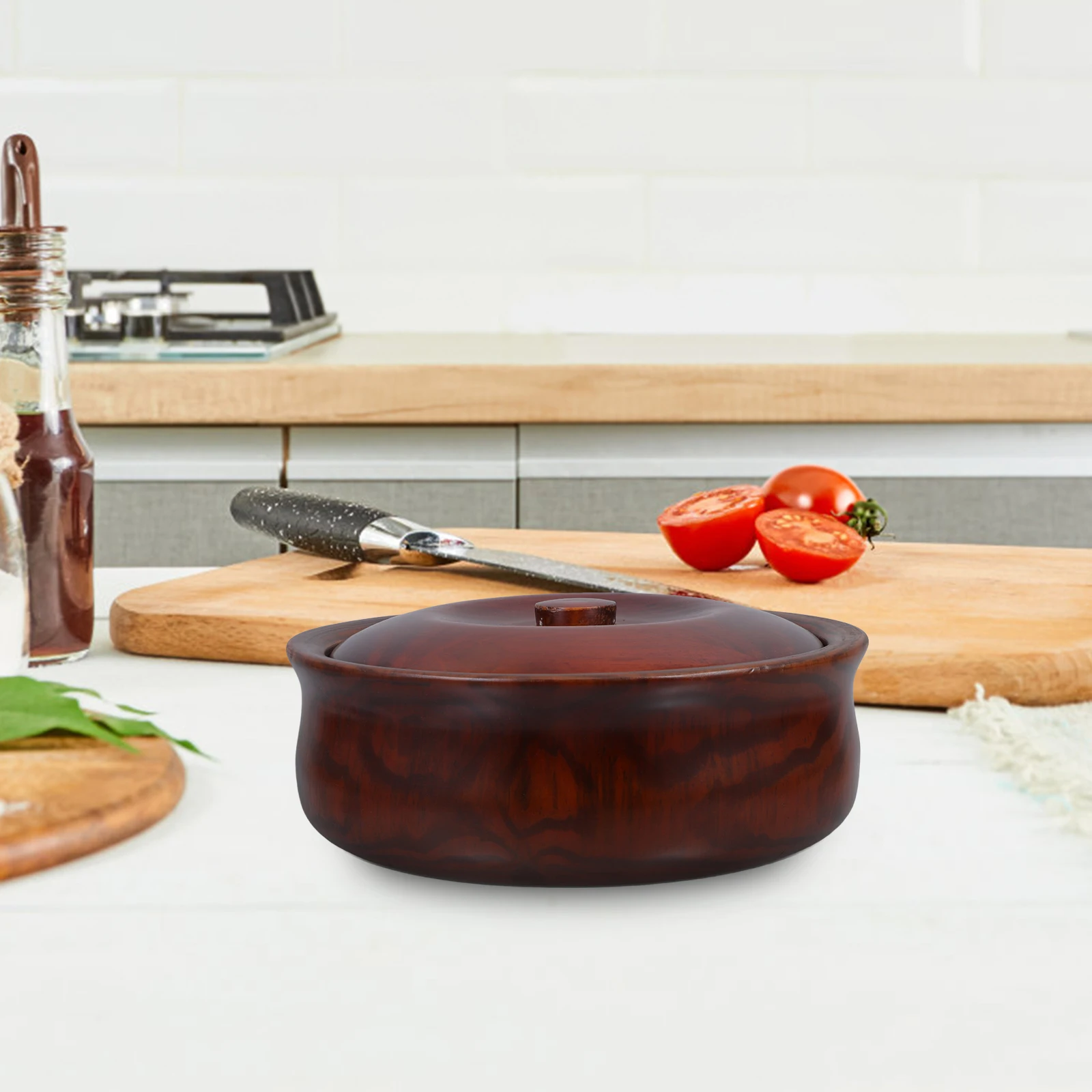 

Wooden Snacks Bowl Fruits Dessert Storage Large Size Kitchen Home Decor Safe Easy Clean Lightweight Practical