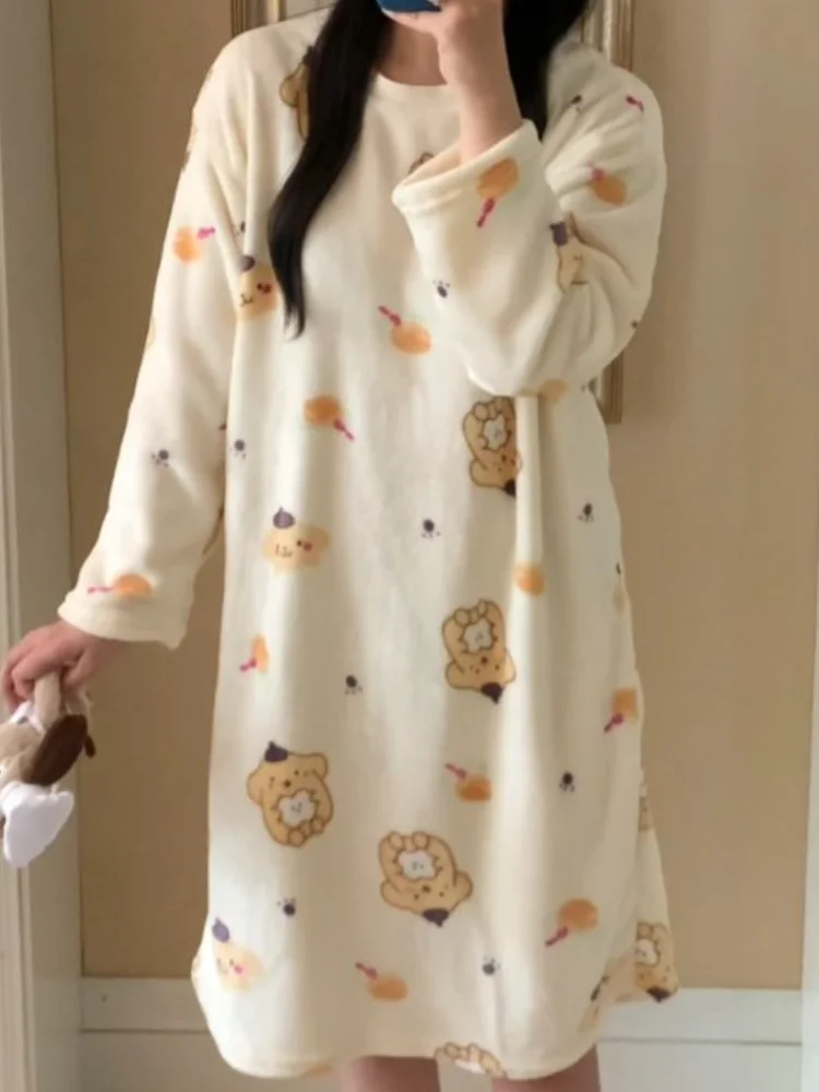 

Sanrios Kawaii ночная рубашка Hello Kitty, пижамы с героями мультфильмов, милые, простые, удобные, свободные, с принтом, креативные, хит продаж, мягкие, элитные подарки