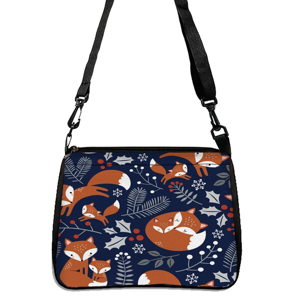 Colorful Cute Puppy Fox Print Crossbody Bag, Fashionable Shoulder Bag Double-sided Printed Shoulder Bag 5.21