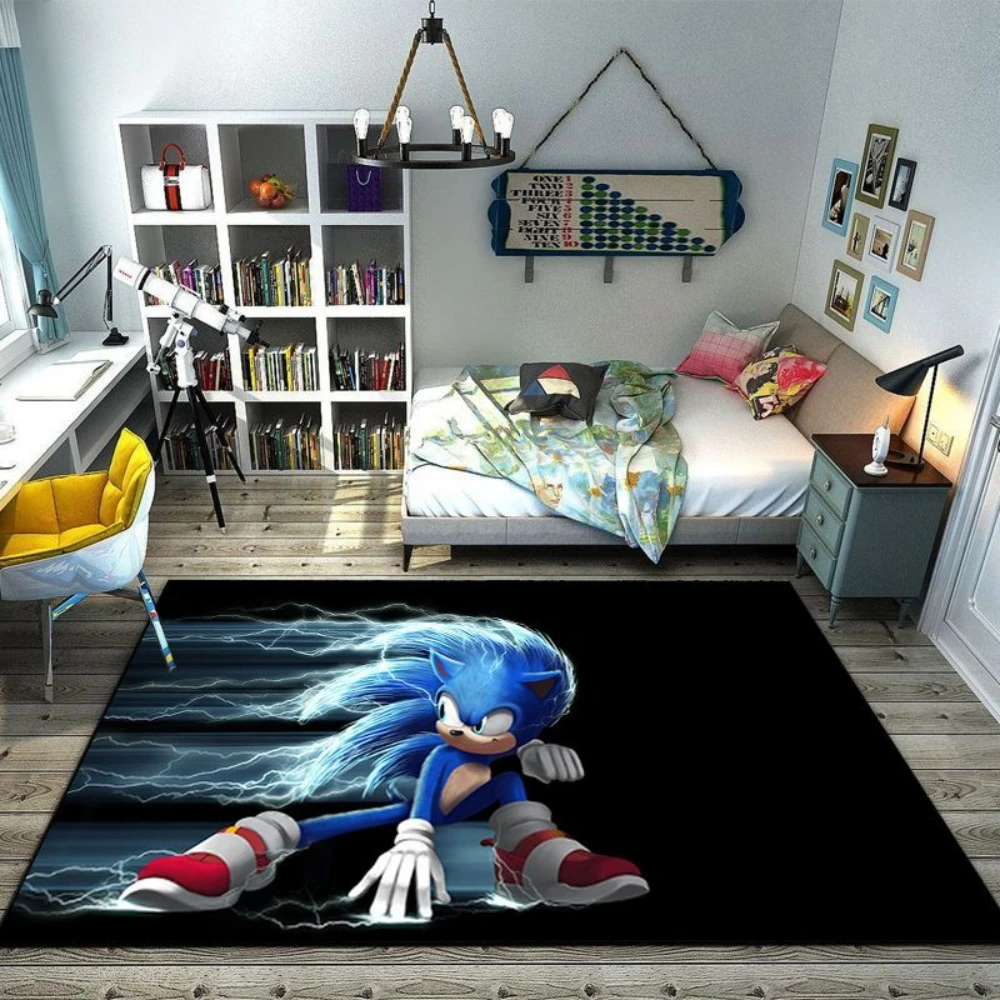 

Anime Rug Boys Bedroom Carpet Durable E-Sports Room FloorMat Retro Video Game Character Leisure Balcony Mat Gift