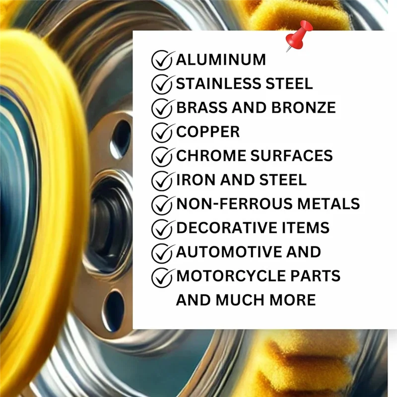 A34R 7PCS 8 นิ้วชุดขัด-Airway Buffingล้อสําหรับขอบโลหะShineฟื้นฟูเครื่องบดใช้งานร่วมกับล้อขัด