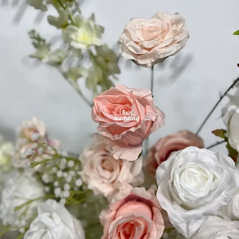 Sunwedding Wedding Party Supplies Event Backdrop Rose and Baby Breath Flower Arch Wedding Arch Backdrop