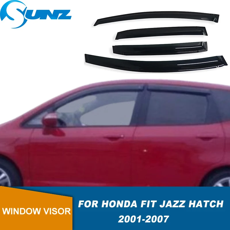 

Автомобильные козырьки для Honda Fit Jazz Hatch GD3 2001 2002 2003 2004 2005 2006 2007 Автоматический дефлектор Awing Trim Солнцезащитное лобовое стекло Дождь