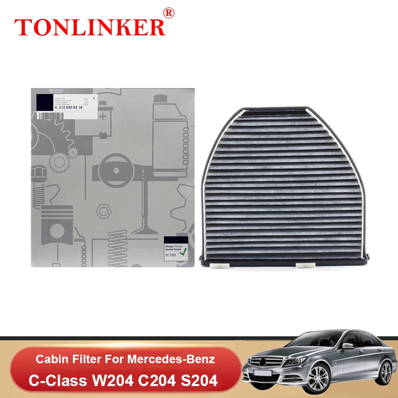 TONLINKER Cabin Filter A2128300318 For Mercedes Benz C Class W204 2007-2015 C204 S204 C180 C200 C250 CGI C220 CDI C300 C350 C63