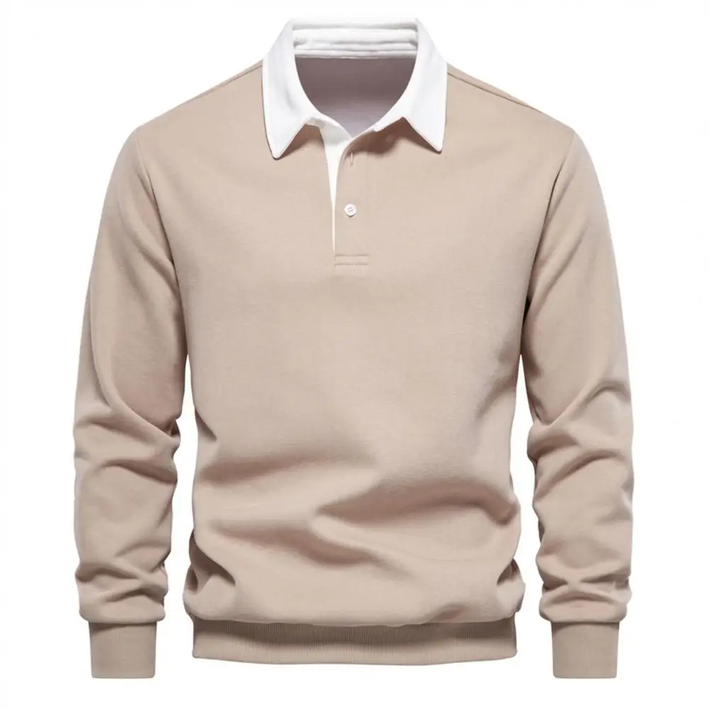 Sweat-shirt pour Homme avec lèvent à Revers et Ourlet artificiel astique, Vêtement Décontracté, Collection Automne Hiver