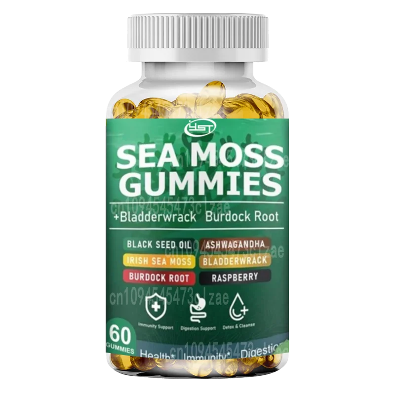 Seaweed Gummies Paired with Burdock Roots and Manuka Honey - Providing Adult Immunity and Energy Support