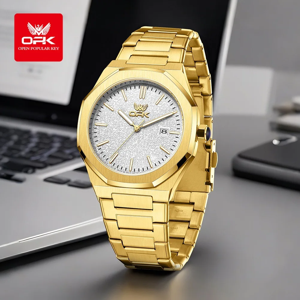 탑 럭셔리 브랜드 비즈니스 남성용 시계 달력 방수 빛나는 손 스테인레스 스틸 시계 새로운 석영 남성용 시계