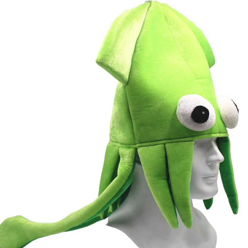 Four Colours Velvet Squid Hat Fun Sea Animal Party Octopus Hat Halloween Child AdultParty Dress Up Headwear Props Decoration