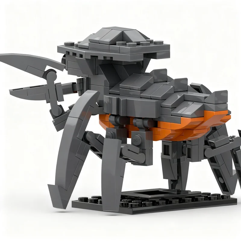 199pcs MOC BrickHeadz Helldivers II Terminid Warrior Model Building Blocks Christmas Gift Architecture Collection Assemble Art