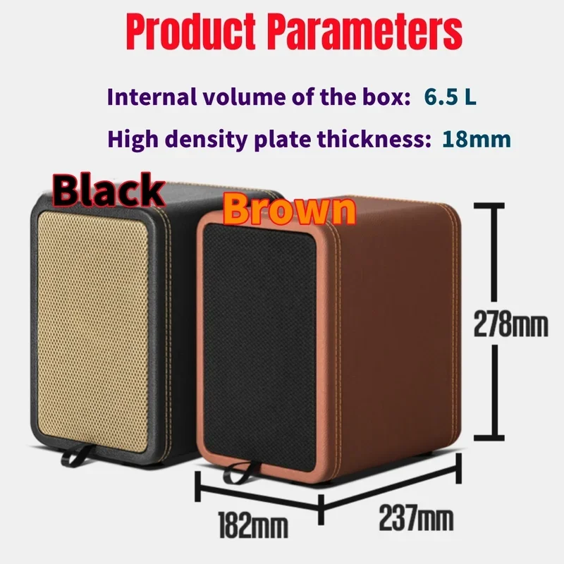 DIY Audio Modification 1Pcs 4-inch Full Frequency Speaker Empty Box, Passive Sound Wooden Shell, Suitable for MarKaudio Speakers