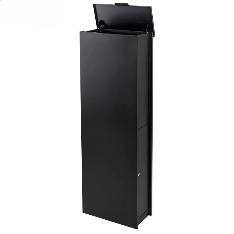 Modern Slim Anti-Theft Smart Mailbox Weatherproof Outdoor Post Letter Parcel Steel Metal Drop Box Secure Parcel Delivery