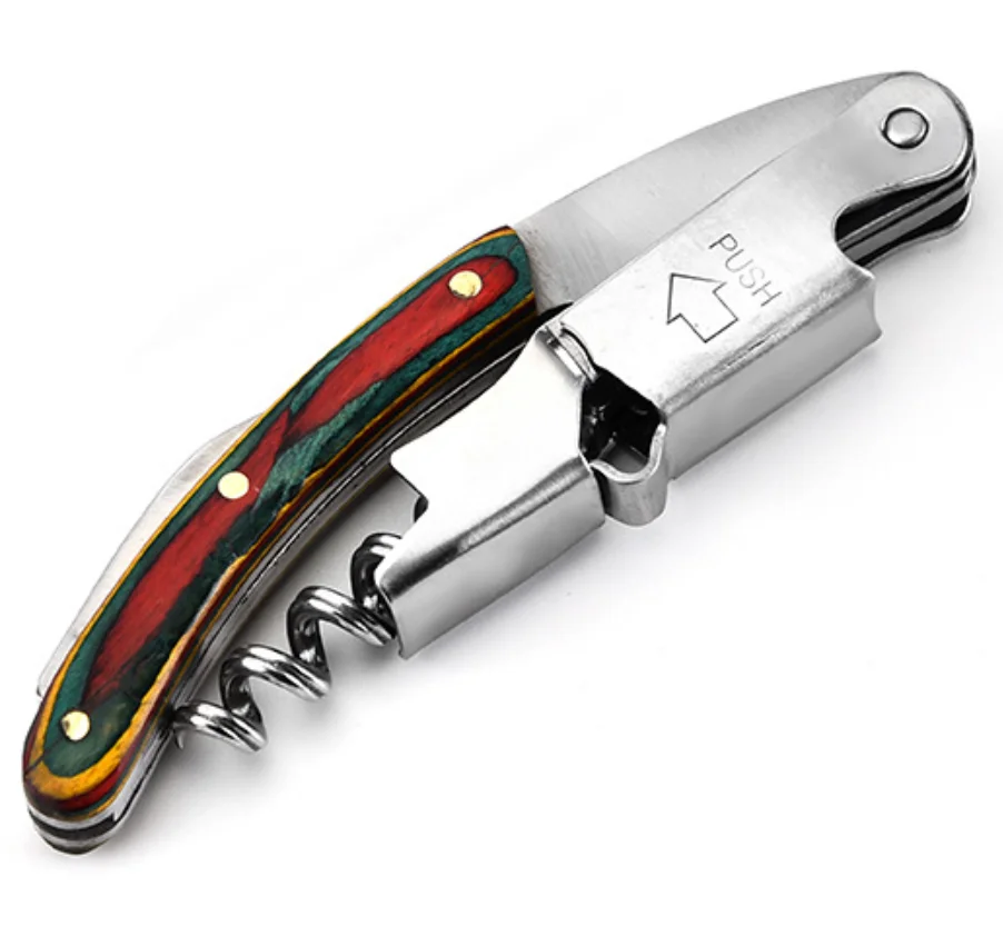 Wein Opener, Professionelle Kellner Korkenzieher, Flasche Opener und Folie Cutter Geschenk für Wein Liebhaber
