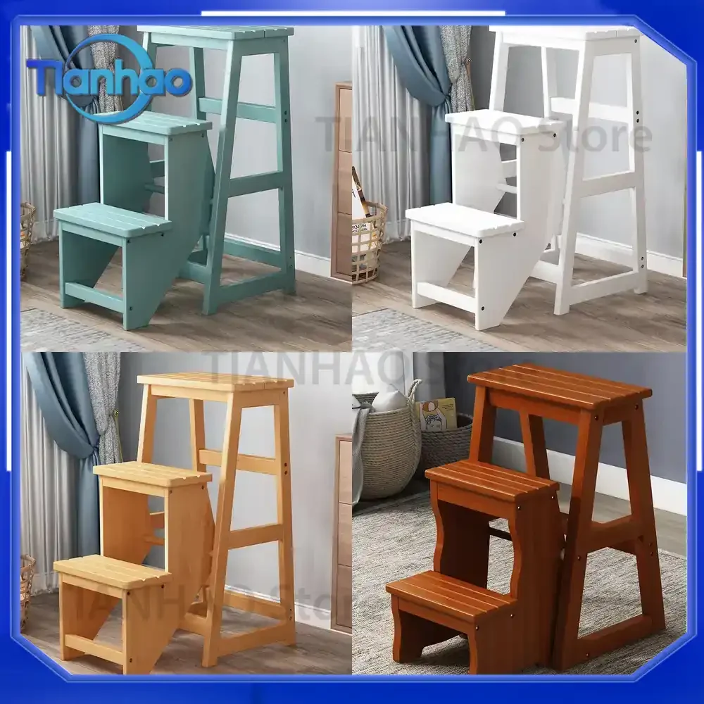 Foldable Baby Ladder Steps Foot Stool for Children Climbing Stool Multifunctional Flip Stair