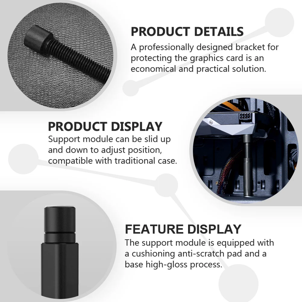 Support de carte graphique réglable, Support GPU coulissant, coussin de Protection vers le haut et vers le bas, Support d'accessoires informatiques