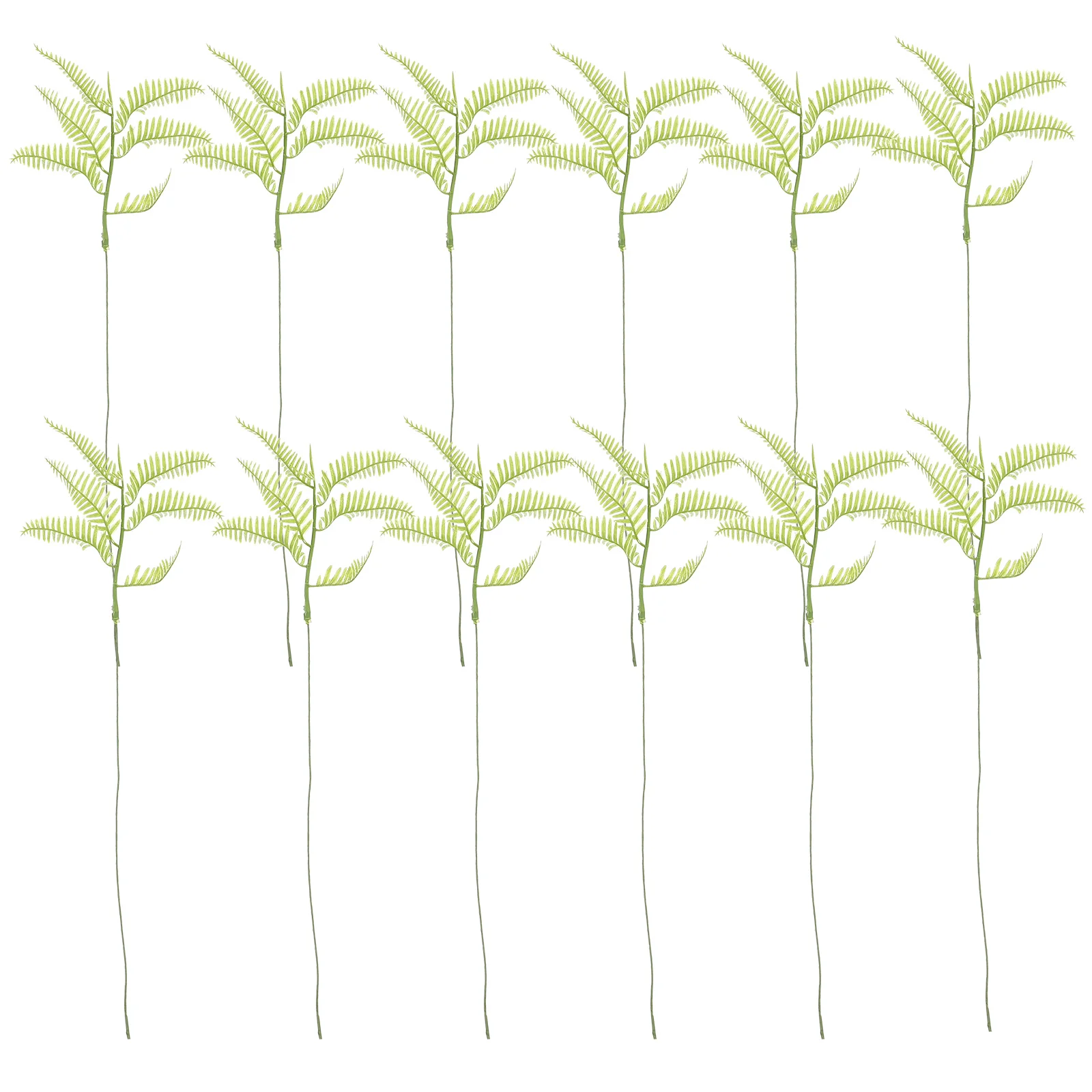 10 Pcs Bouquet Simulated Green Plant Decoration Bride Iron Wire Faux