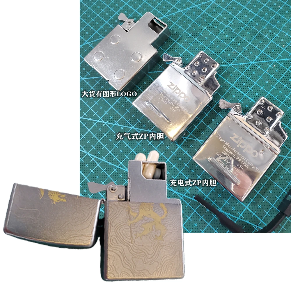 Stainless Steel Lighter Inner Liner Edc Portable Storage Box Candy Box Pill Can Compatible With ZP Machine Shell