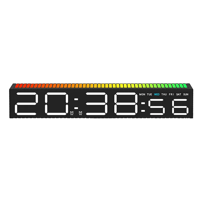 Rhythm Light Clock | Creative Alarm Computer Desktop Live Broadcast Jumping Seconds Ornament Sound Pickup Beating Led Light