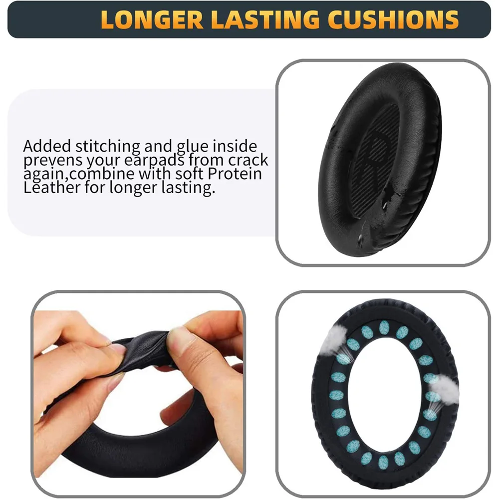 Сменные амбушюры премиум-класса для наушников Bose QC35 и QC35ii. Удобная адаптивная пена с эффектом памяти. Подходит для QuietComfort 35 и 35ii.