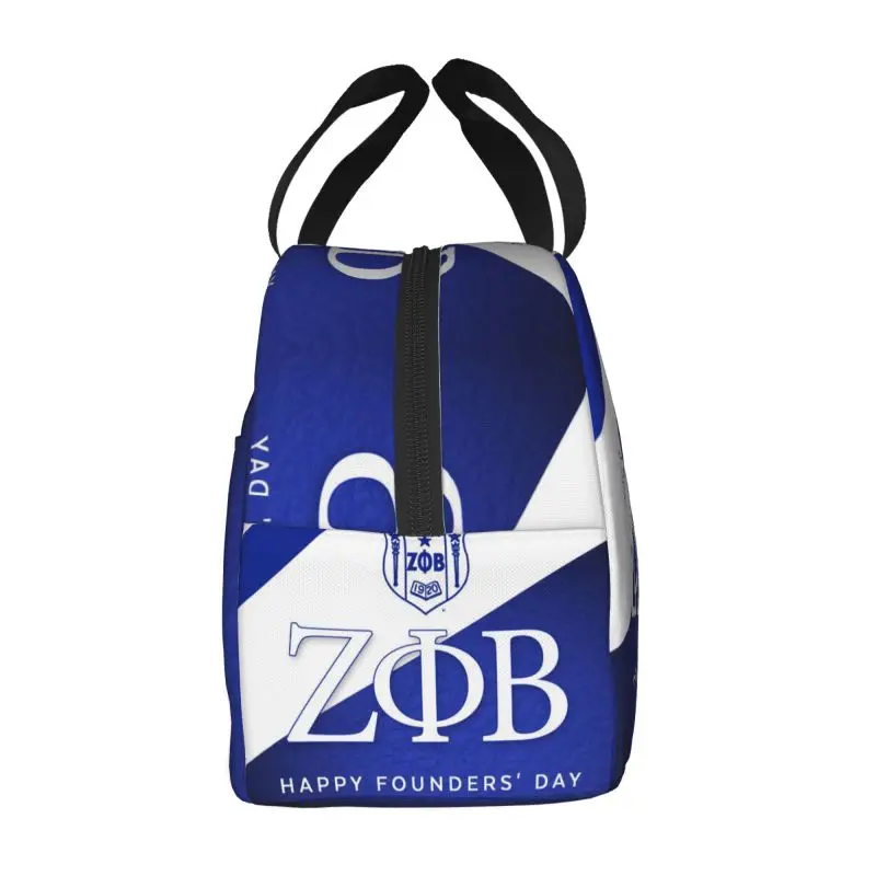 مخصص زيتا فاي بيتا اليونانية رسالة 1920 حقيبة الغداء المرأة برودة الدافئة معزول صناديق الغداء لمكتب الكبار #2